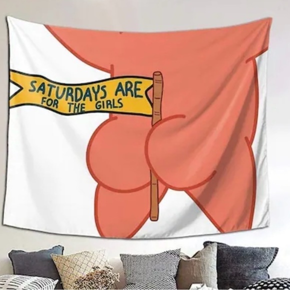Patrick Star Saturdays are for the girls tapestry - Picture 1 of 4